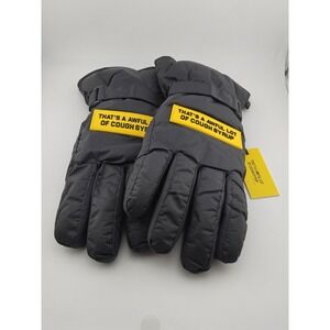 Awful Lot of Cough Syrup Snowboarding Ski Snow Gloves OSFA One‎ Size Black New
